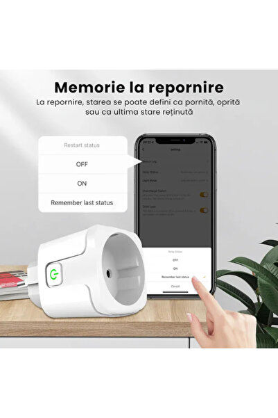 varioshop Έξυπνη πρίζα WiFi VarioShop®, 16A, 3680W, ελεγχόμενη μέσω της εφαρμογής Smart Life, συμβατή με Alexa και