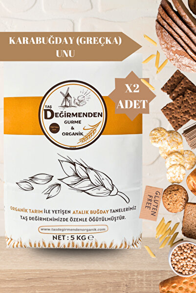 Taş Değirmenden Organik Atalık Karabuğday (Greçka) Unu (Gluten İçermez) - 10 Kilo