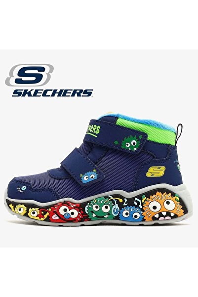 SKECHERS Play Scene Frosty Pals 407319N Ortopedik Bebek Çocuk Bot MAVİ