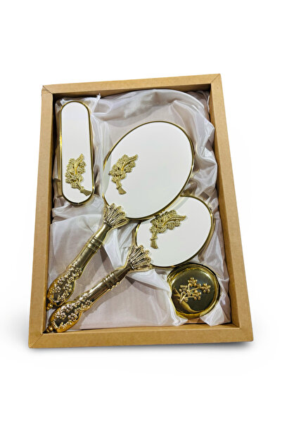 Muensu Σετ χτένας και καθρέφτη νυφικής πολλαπλής χρήσης, Σετ καθρέφτη, Νυφικό...