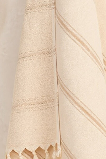 DNRYSL Natural Cotton Striped, Tasseled Bath Towel (100X180 cm)