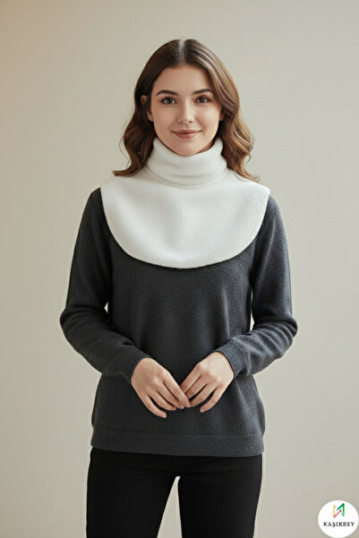 Leiste Women's Plush Bolero Shoulder Shawl Etol Neck Collar Welsoft Plush Winter Shoulder Shawl Neck Collar
