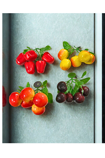 Home Yapay sebze meyve magnet 4 lü karışık set