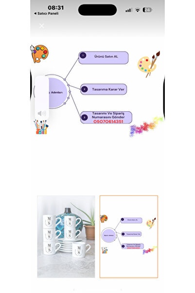 Genel Markalar Porselen Kahve Fincanı Resimli Baskı Tasarım Kendin Tasarla Kişiye Özel Firma Logolu.