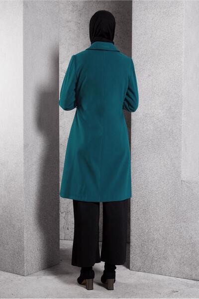 Alvina Плетений пальто з поясом і ґудзиками - 90449