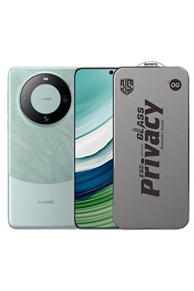 Flippy Protector de ecran din sticlă securizată ESD pentru Huawei Mate 60 — Confidențialitate, Antistatic, 0,30 mm, Negru