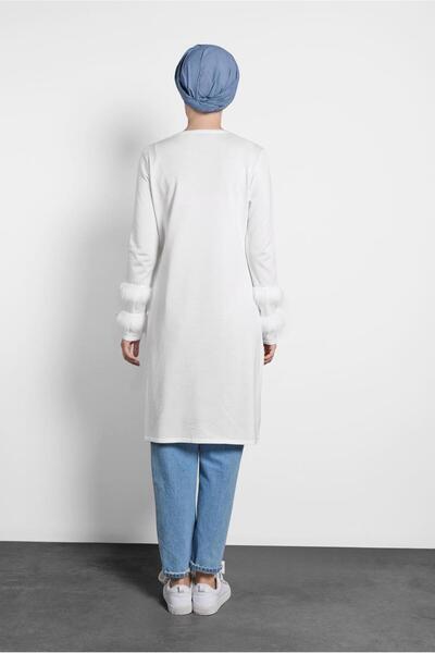 Alvina Πλεκτό τουνίκ με παγιέτες και λεπτομέρειες από γούνα - 40006