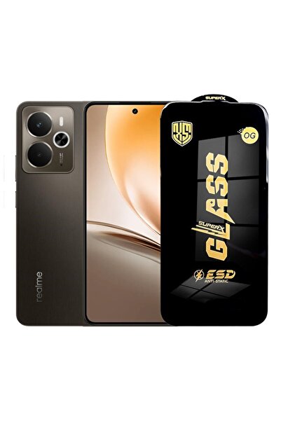 Flippy Protector de ecran pentru Realme 14, sticlă securizată ESD de 0,35 mm, margini negre, anti-zgârieturi