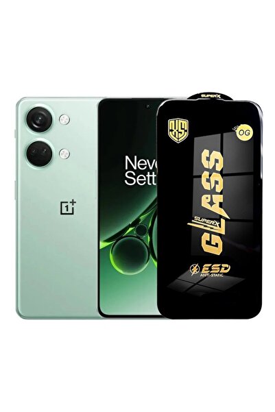 Oneplus Protector de ecran pentru Nord 3 Flippy - sticlă securizată ESD de 0,35 mm, margini negre, transparentă