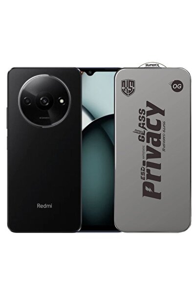 Flippy Protector de ecran din sticlă securizată ESD pentru Xiaomi Redmi A3x, 0,30 mm, margini negre, închis la culoare