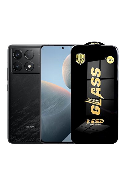 Flippy Protecție de ecran Xiaomi Redmi K70E - sticlă securizată ESD de 0,35 mm, margini negre