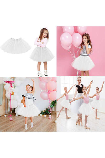 ZERO LAND MTXDPN Fusta tutu de culoare albă Fusta de balet Fusta de spectacol...