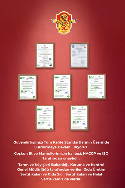 COŞKUN ET VE MAMÜLLERİ AŞ. Antrikot Pastırma 100 Gr