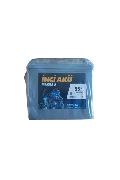 İNCİ AKÜ İnci 12v 55 Ah Dar Otomobil Ve Hafif Ticari Maxım A Gorılla (ASYA) 2...