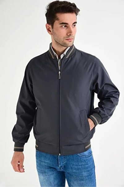 DYNAMO Men's Anthracite Comfortable Fit Classic Coat