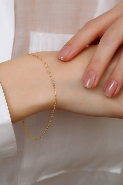 Altınkesesi 14 Ayar Altın İnce Bismark Bileklik