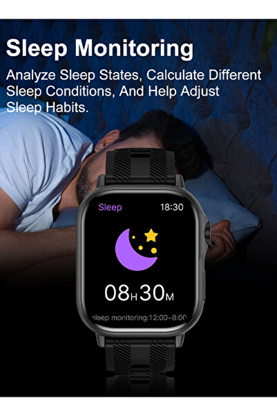 Volynix Silver Gray Bluetooth Smartwatch For Men Women Voice Call Sports Modes Health Monitor