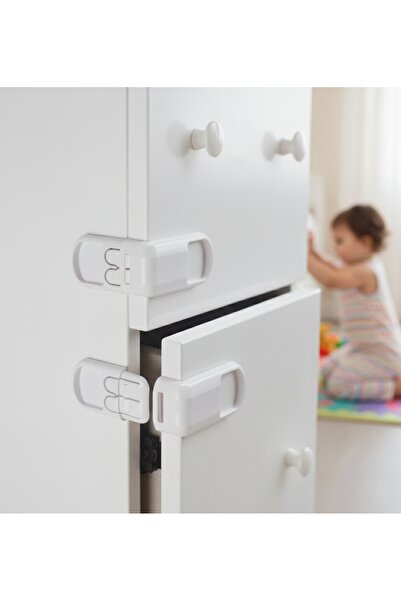 happier 2 adet Bebek ve Çocuk Dolap Çekmece Koruma Kilidi Emniyet Aparatı