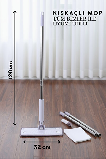 Dükkanönü نظام رفع ممسحة كليك 32 سم. ”متوافق مع قماش 4xl للاستعمال مرة واحدة”