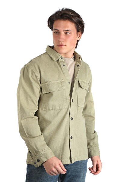 Lee Cooper Karela Erkek %100 Pamuk Dokuma Ceket Haki