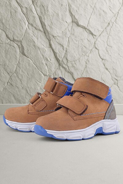 Rakerplus Παπούτσια Pixel Γνήσιο Δερμάτινο Tan Velcro Baby Sports Boots