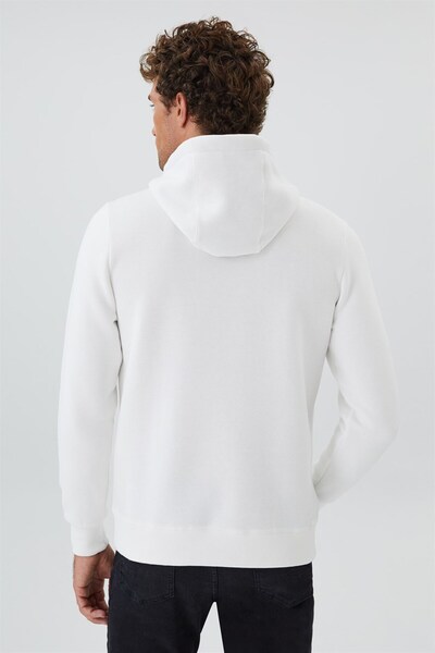 Lee Cooper Ανδρική λευκή φούτερ με κουκούλα Tess