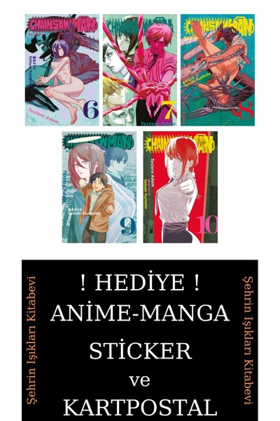 Gerekli Şeyler Yayıncılık Chainsaw Man 6-7-8-9-10 Manga Seti (5 KİTAP) / Anim...