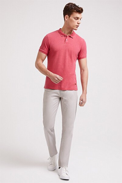 Lee Cooper Ricky Men's High Rise Straight Comfortable Cut High Waist Woven Tr...