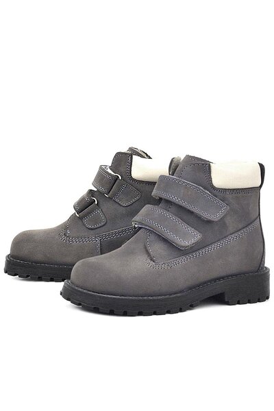 Rakerplus Neson Справжня шкіра Сірий хутряний дитячий чобіт