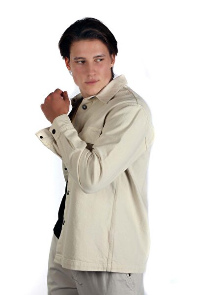 Lee Cooper Ανδρικό μπουφάν Karela 100% βαμβακερό υφαντό εκρού