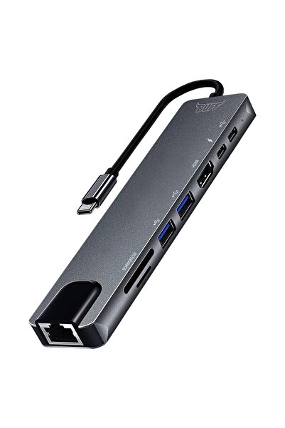 Hype Store 10-in-1 B C Çoklayıcı HDMI RJ45 Ernet SD/TF Kart B 3.0/2.0 Bağlantı Noktaları 100W PD Şarümüş