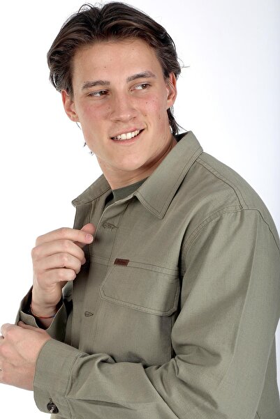 Lee Cooper Ανδρικό μπουφάν Newkar 100% βαμβακερό υφαντό χακί