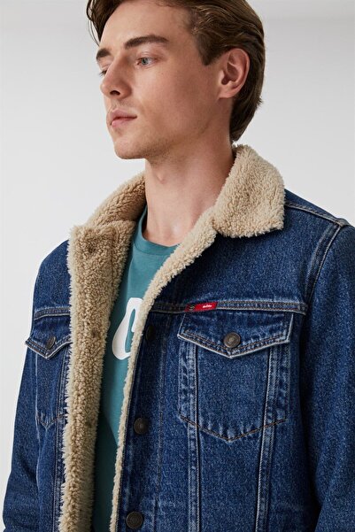 Lee Cooper Puebla Чоловічий 100% бавовняний джинсовий піджак з хутром