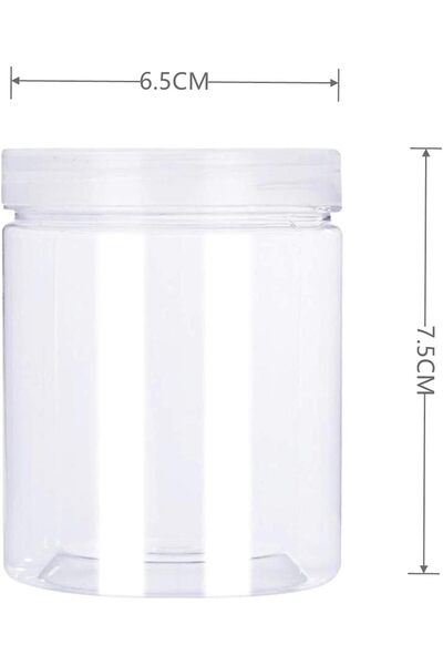 FUFU 12 Pack 7oz/200ml Refillable Empty Slime Containers with Lids,for Crafts,Dry Food,Peanut Butter,
