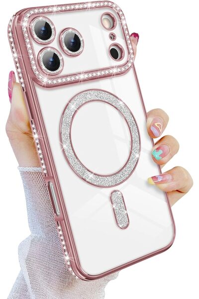 Nezih Case Apple iPhone 17 Pro Max Uyumlu Taşlı Magsafe Şarj Özellikli Kamera...