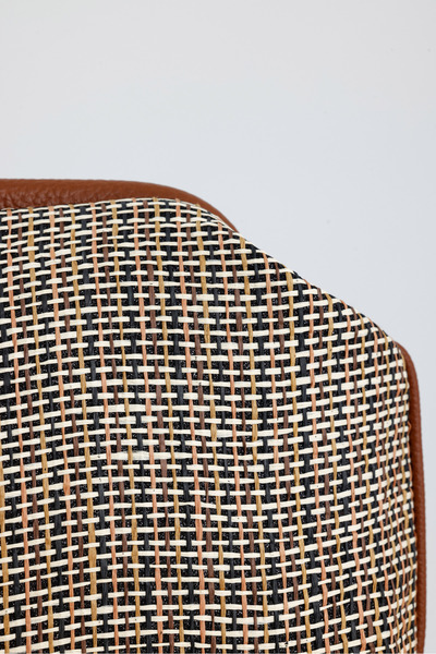 HEYBE'S Heybes Kadın Kahve Biyeli Çizgili Jüt Hasır Clutch El Çantası