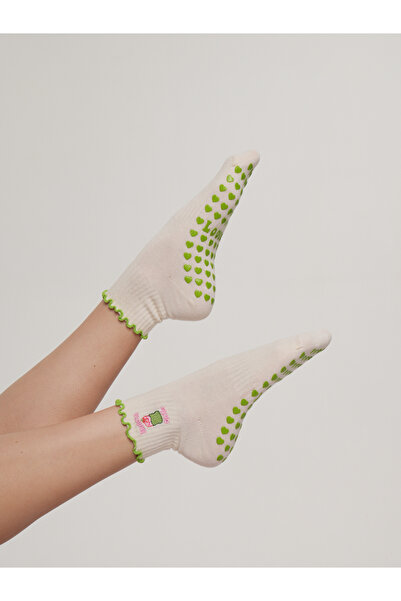 Loova Matcha Girlie Kaydırmaz Pilates Yoga Çorabı