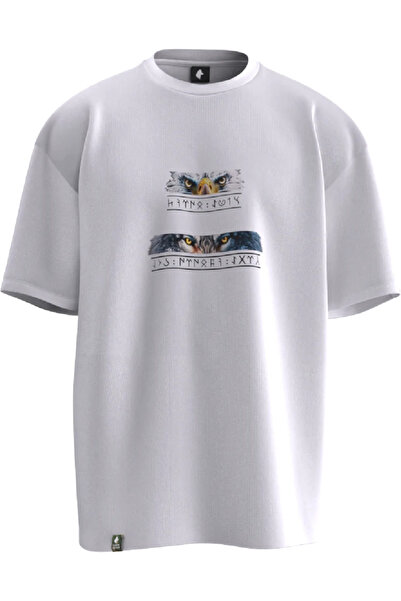 TURAN TACTICS Tricou unisex supradimensionat cu design BÜRKÜT KÖKBÖRÜ (KURT E...