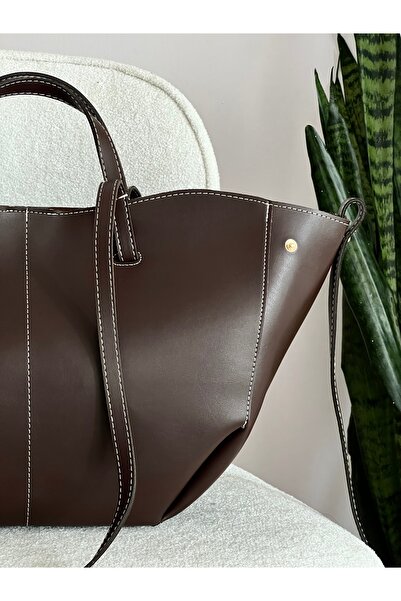 nura Hnedá dámska taška na ruku a cez rameno