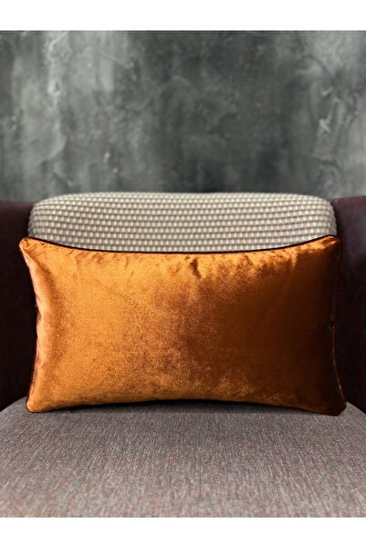 Fabricland Exclusive Imported Atlas Brick Color Throw Pillow Cover 30x50cm