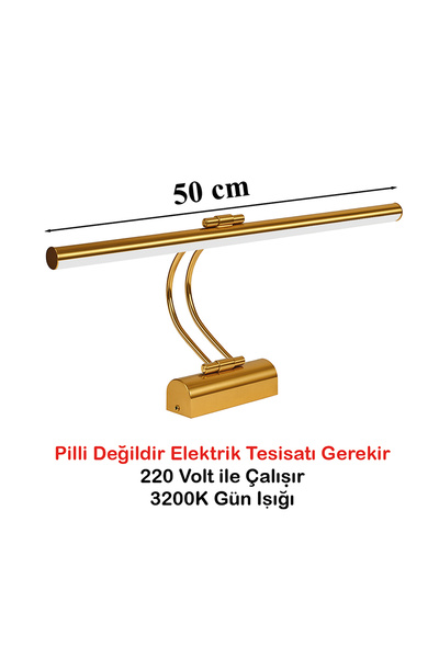 Merwish Flute Led Sconce 50 cm 3200K Daylight Bathroom Table Desk Wall Lighting Lamp