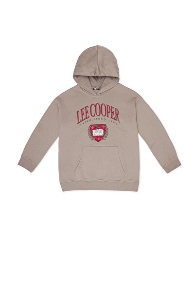 Lee Cooper Γυναικείο φούτερ Nerva 100% βαμβακερό μπεζ