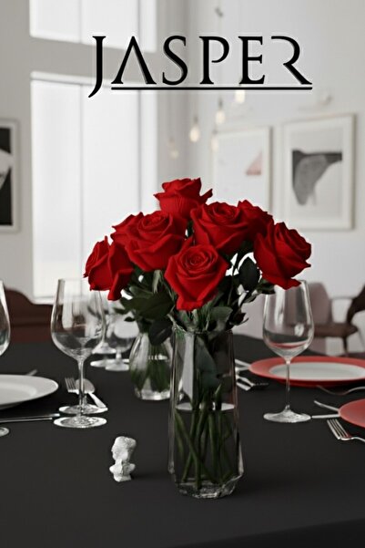 JASPER Kırmızı Yapay Gül Sevgililer Günü Nişan Söz Hediye Öğretmenler Günü