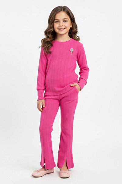 NEWKİDS Σετ κοριτσιού με μακρυμάνικο φαρδύ ισπανικό παντελόνι, εποχιακό βαμβα...