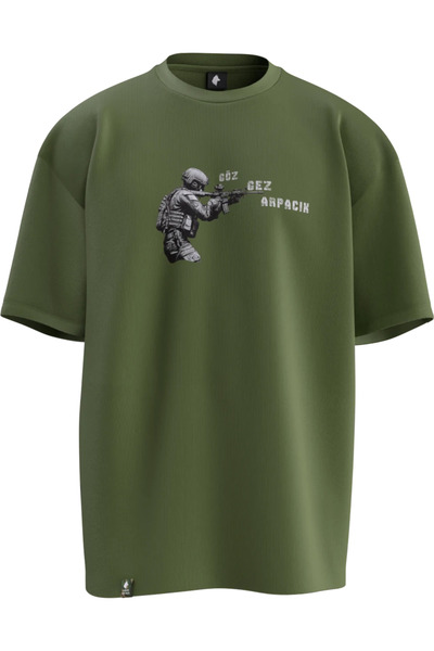 TURAN TACTICS T-SHIRT UNISEX OVERSIZE ΜΕ ΑΡΠΑΤΙΚΟ ΣΧΕΔΙΟ ΜΑΤΙΩΝ
