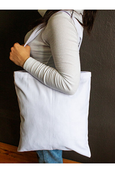 ROVA Біла тканинна сумка, сумка, придатна для перфорації, сумка з ременем через плече, сумка-тоут