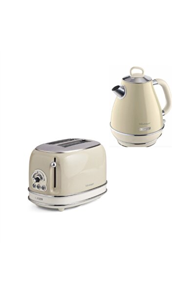 ARIETE Vintage Kettle And Toaster Beige