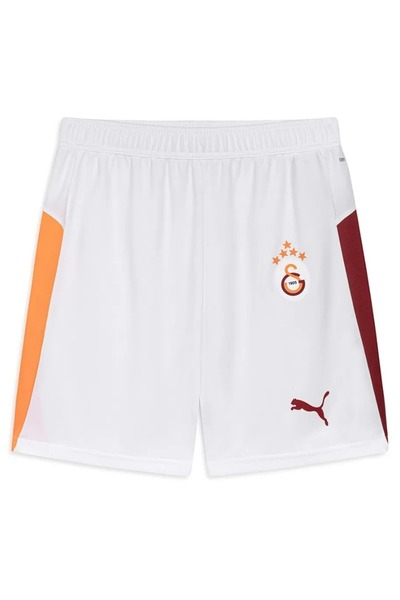 Puma Galatasaray S.k. Shorts 25/26 İç Saha Parçalı Şort Erkek Futbol Şortu BEYAZ-KIRMIZI