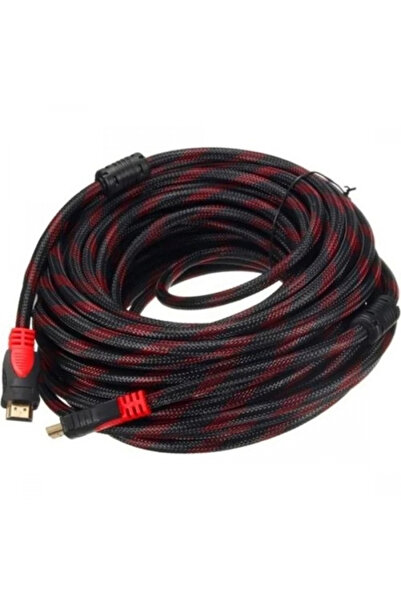 jetucuzal 30 Metre Örgülü 1080P HDMI Kablo TV Bilgisayar Uydu Projeksiyon Ful...