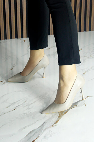 Erkan Saçmacı Suzanna Mink Genuine Cowhide Leather Pointed Toe Classic Stiletto Shoes